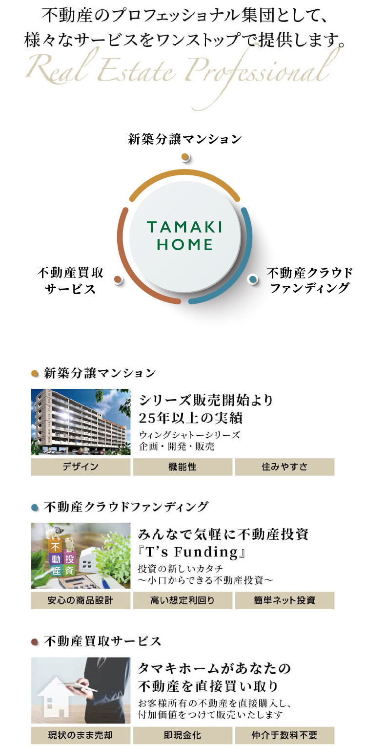 タマキホームの三大サービス